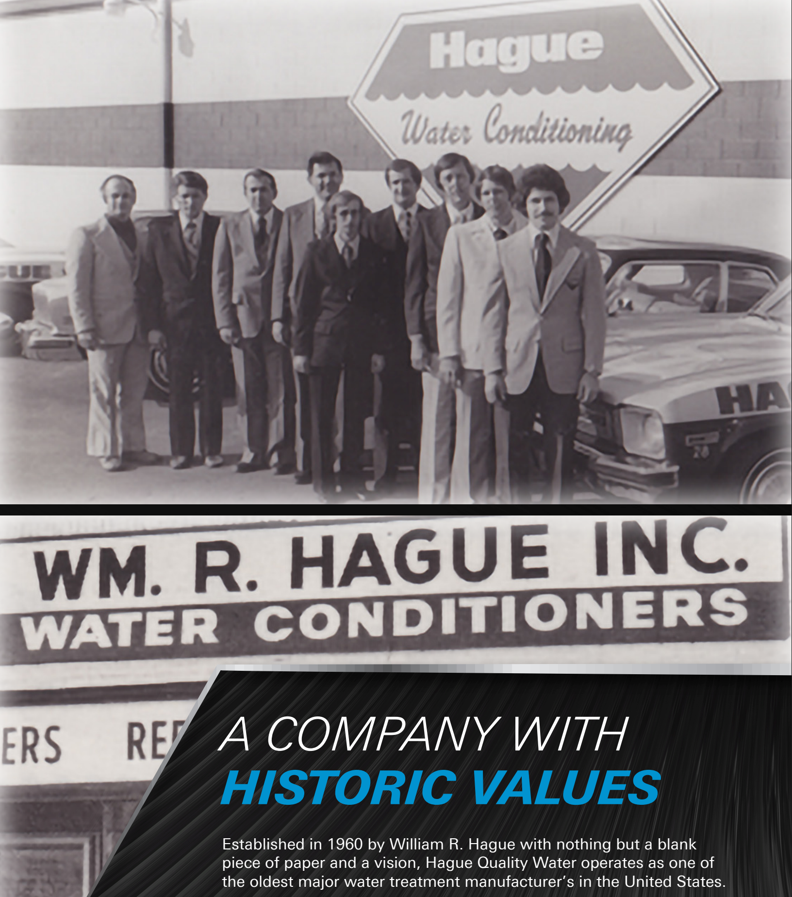 Wm. R. Hague Inc. Water Conditioners — a company with historic values since 1960